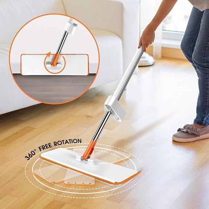 360° Flat Mop – Wet & Dry Floor Cleaner