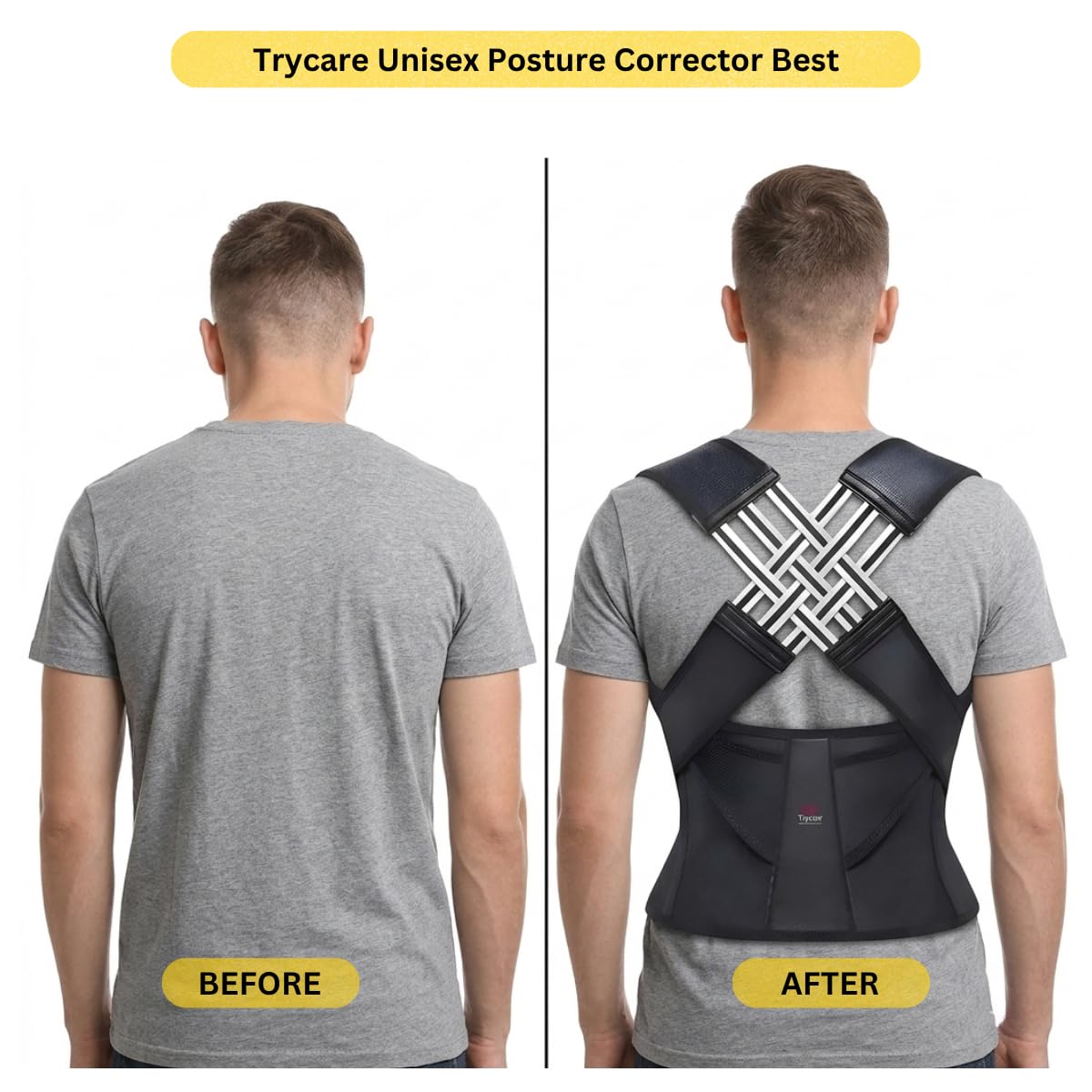 Adjustable Posture Corrector Belt – Back & Shoulder Support