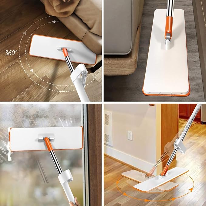 360° Flat Mop – Wet & Dry Floor Cleaner