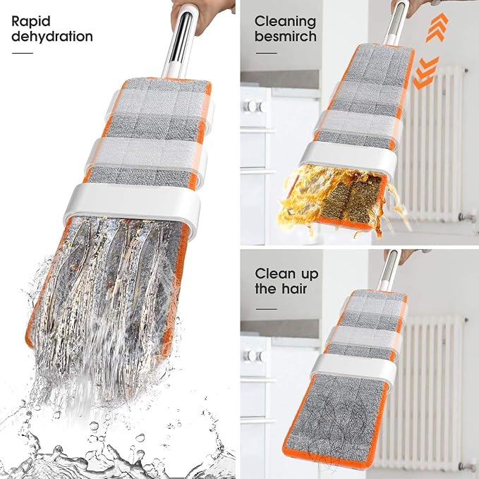 360° Flat Mop – Wet & Dry Floor Cleaner