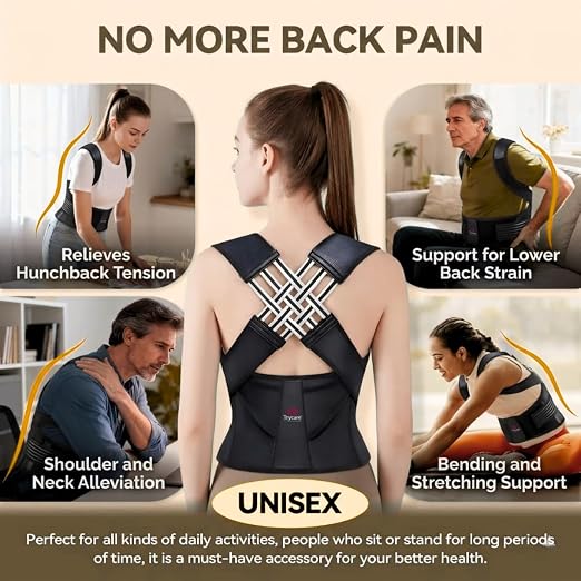 Adjustable Posture Corrector Belt – Back & Shoulder Support