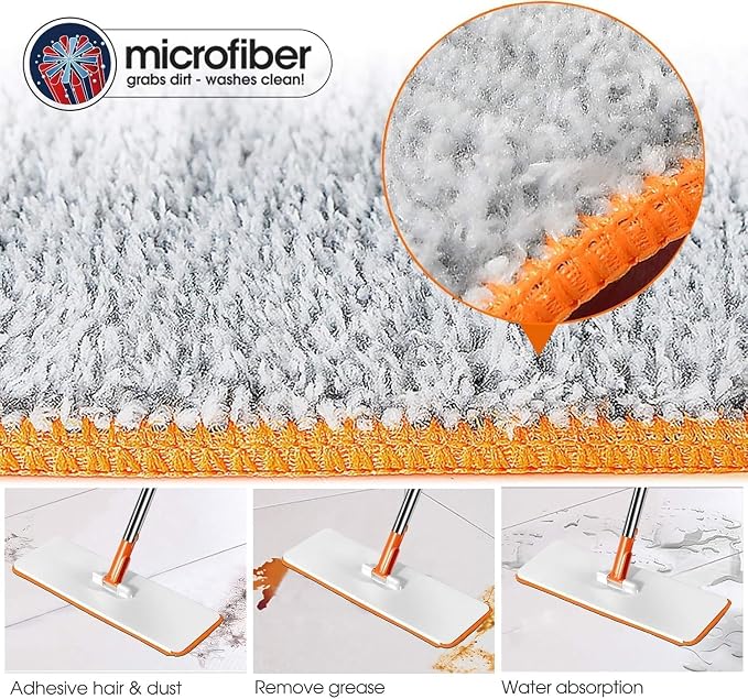 360° Flat Mop – Wet & Dry Floor Cleaner
